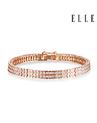 더블 큐빅 테니스 팔찌 ELBRBB093