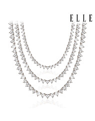14K GOLD PLATED 심플 테니스 목걸이 ELBRNN224