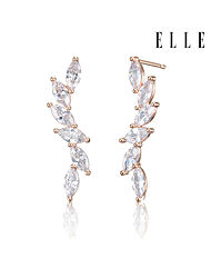 14K GF 리브 스톤 롱 드롭 귀걸이 ELGPEE531