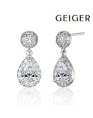 모이사나이트 물방울 실버 귀걸이 GISVEE122