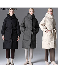 [쉬즈미스(SHESMISS)] 벨티드 후드 패딩 점퍼 (택가격 568000원)