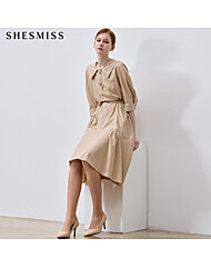 [쉬즈미스(SHESMISS)] 고퀄러티 에디션 빅 카라 벨티드 원피스 (택가격: 358000원)