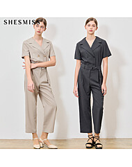 [쉬즈미스(SHESMISS)] 시크한 더블 벨티드 점프수트 (택가격: 298000원)