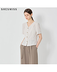 [쉬즈미스(SHESMISS)] 브이넥 재킷형 블라우스 (택가격: 138000원)