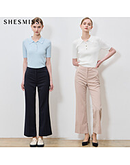 [쉬즈미스(SHESMISS)] 헴 슬릿 세미 부츠컷 슬랙스 (택가격: 158000원)