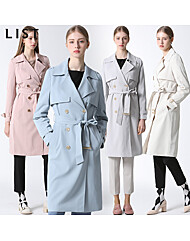 [리스트] 파스텔 더블 버튼 케이프 트렌치코트