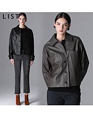 [리스트(LIST)] 페이크 레더 셔츠 점퍼 (택가격:268000원)