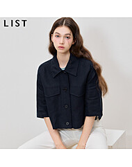 [리스트(LIST)] 느낌있는 품격린넨 캐주얼 크롭 점퍼 (택가격: 278000원)