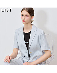 [리스트(LIST)] 고품격 린넨 백 슬릿 셋업 재킷 (택가격: 268000원)