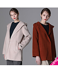 [르오트] 빅토리아 울 핸드메이드 후드 하프코트