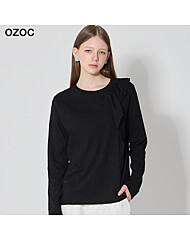 [오조크(OZOC)] 주름 포인트 티셔츠 (택가격: 62000원)