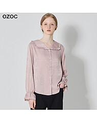 [오조크(OZOC)] 허니프릴 펄버튼 블라우스 (택가격: 109000원)