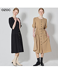 [오조크(OZOC)] 드로우스트링 셔링 원피스 (택가격: 112000원)