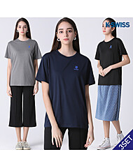 3SET [케이스위스(K-SWISS)] 남여공용 쿨링 냉감 티셔츠
