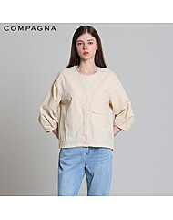 [꼼빠니아(compagna)] 라운드넥 7부 여름 셔츠 자켓 (택가격: 299000원)