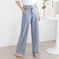 더블버튼 데님 와이드 팬츠_M2201DP002A