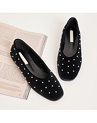 [230-250]진주 벨벳 플랫슈즈_M2511AS026D