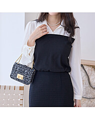 레이어드 배색 블라우스_M2511BL093C