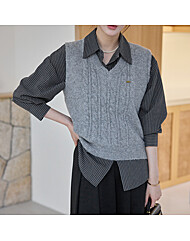 브이 꽈배기 울니트 베스트_M2511KV003D