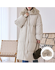 탈부착 페이크퍼 롱 패딩_M2511PD003D