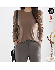 베이직 속기모 라운드 티셔츠_M2410TS123D