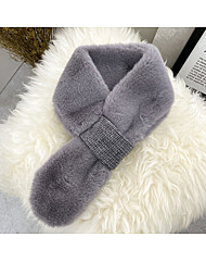 페이크 밍크퍼 니트 고리 머플러_M2411AC056D