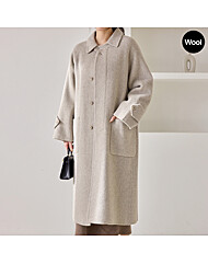 [Hand made]야크울 넥버튼 롱코트(핸드메이드 코트)_M2512CT008D