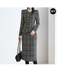 [SET]럭셔리 트위드 자켓 스커트 2종세트_M2411SE177D