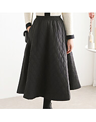 다이아 퀼팅 밴딩 플레어 스커트_M2311SK110D