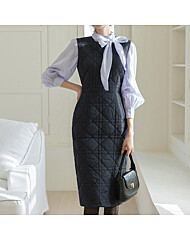 [55-66]민소매 패딩 원피스_M2512OP109D