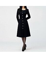 [55-66]트위드 하트넥 퍼프 진주 원피스(연예인 착용)_M2512OP110D