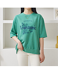 로맨틱 7부 맨투맨 티셔츠_O2403TS061A_H