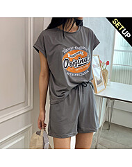 [SET]오리지널 프린트 티셔츠 팬츠 2종세트_O2507SE065B