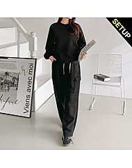 [SET]무지 기모 카고 2종세트_O2511SE089D