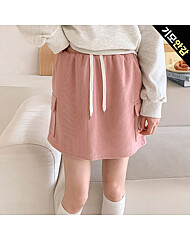 기모 골덴 카고 밴딩스커트_O2511SK033D