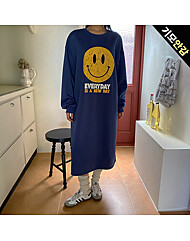 빈티지 크랙 오버핏 기모원피스_O2511OP052D