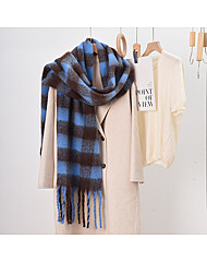 울 체크 머플러_O2411AC024D