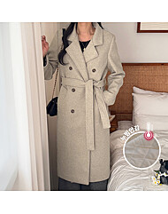 [벨트SET]데일리 더블 단추 누빔 코트_O2412CT004D