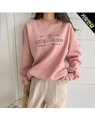 기모 러브 맨투맨 티셔츠_O2412TS281D