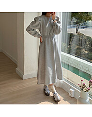 기모 맨투맨 롱원피스_O2512OP057D