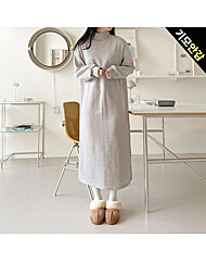 기모 폴라 오버핏 롱원피스_O2512OP058D