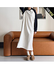 기모 배색 나그랑 롱원피스_O2512OP060D