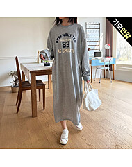 베러 레터링 기모 오버핏 원피스_O2512OP061D