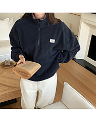 패치 반집업 후리스 맨투맨_O2512TS206D