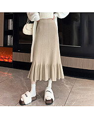 데일리 벤딩 니트 롱 스커트_O2512SK602D