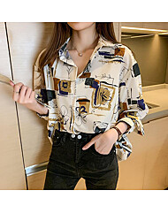 프렌치 나염 시크 프린트 셔츠_O2408BL612C