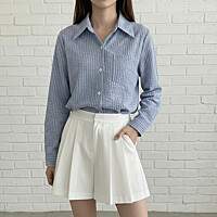 세로 스트라이프 카라 셔츠_O2603BL028A