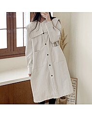 빅 세일러카라 버튼 롱 코트_O2603CT003A