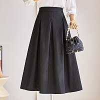 맞주름 볼륨 A라인 스커트_T2509SK060C
