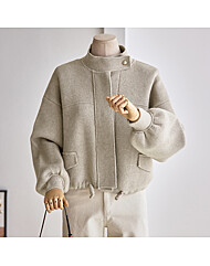 반하이넥 속단추 니트 자켓_T2510JK043C